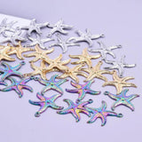 4Pcs Stainless Steel Starfish Charms for Jewelry Making DIY Craft