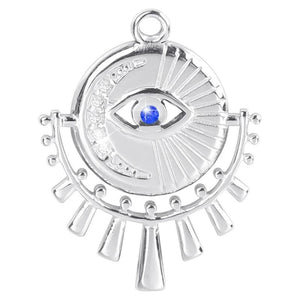 3Pcs Stainless Steel Sun Moon Devil Eye Charms for Jewelry Making