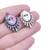 3Pcs Stainless Steel Sun Moon Devil Eye Charms for Jewelry Making