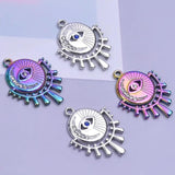 3Pcs Stainless Steel Sun Moon Devil Eye Charms for Jewelry Making