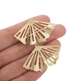 10Pcs Brass Ginkgo Biloba Leaf Pendant Charms for DIY Jewelry