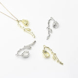 10PCS Zinc Alloy Wilted Rose Flower Charms for Necklace Jewelry Making
