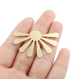 10Pcs Raw Brass Sunflower Charms Pendant DIY Jewelry Making Finding