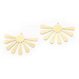 10Pcs Raw Brass Sunflower Charms Pendant DIY Jewelry Making Finding