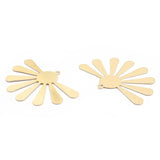 10Pcs Raw Brass Sunflower Charms Pendant DIY Jewelry Making Finding