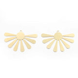 10Pcs Raw Brass Sunflower Charms Pendant DIY Jewelry Making Finding