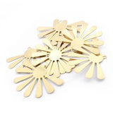 10Pcs Raw Brass Sunflower Charms Pendant DIY Jewelry Making Finding