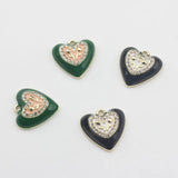 Heart Charms 6pcs/lot Enamel Zinc Alloy for Earrings