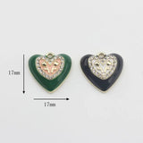 Heart Charms 6pcs/lot Enamel Zinc Alloy for Earrings