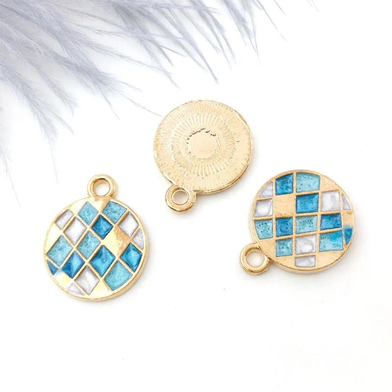 Kpop Geometric Pendant Charm for DIY Earring Keychain Necklace
