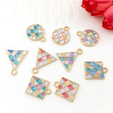 Kpop Geometric Pendant Charm for DIY Earring Keychain Necklace