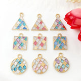 Kpop Geometric Pendant Charm for DIY Earring Keychain Necklace