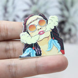 8Pcs Acrylic 2Sided Girl Charm Earring Bracelet KeyChain DIY Jewelry