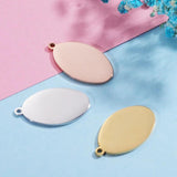 5pcs Stainless Steel Oval Charm Blanks for Engraving