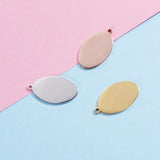 5pcs Stainless Steel Oval Charm Blanks for Engraving