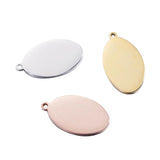 5pcs Stainless Steel Oval Charm Blanks for Engraving