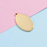 5pcs Stainless Steel Oval Charm Blanks for Engraving