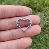 4Pcs Stainless Steel Thorns Hearts Frame Charms for Jewelry Making