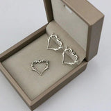 4Pcs Stainless Steel Thorns Hearts Frame Charms for Jewelry Making