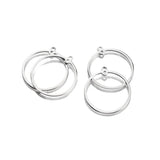 10PCS Brass Silver Plated Circle Charms Connector DIY Necklace Earrings Jewelry