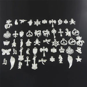 Mixed Charm Pendants DIY Bead Jewelry Making 50pcs