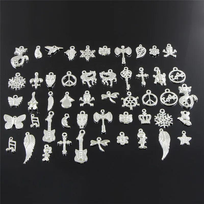 Mixed Charm Pendants DIY Bead Jewelry Making 50pcs
