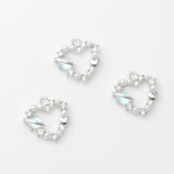6pcs Zinc Alloy Heart Charms for DIY Jewelry Making