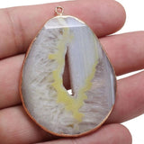 Natural Stone Agates Pendant for DIY Bracelet Nacklace Earring