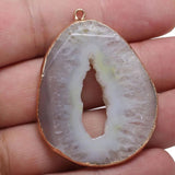 Natural Stone Agates Pendant for DIY Bracelet Nacklace Earring