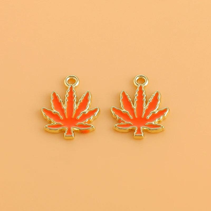 10pcs Maple Leaves Charms for DIY Jewelry Making