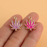 10pcs Maple Leaves Charms for DIY Jewelry Making