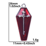 15pcs Colorful Cross Coffin Charms Enamel Pendants DIY Jewelry Accessories