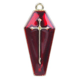 15pcs Colorful Cross Coffin Charms Enamel Pendants DIY Jewelry Accessories
