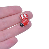 20pcs Christmas Socks Snowflake Charm Pendant Jewelry Making DIY Accessories