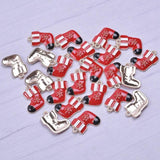20pcs Christmas Socks Snowflake Charm Pendant Jewelry Making DIY Accessories