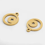 5Pcs Stainless Steel Charms for DIY Earrings Necklace Making