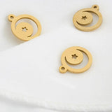 5Pcs Stainless Steel Charms for DIY Earrings Necklace Making