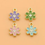 40Pcs Colorful Flowers Charms Pendant for Earrings Jewelry Making