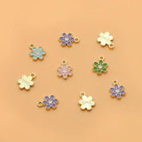 40Pcs Colorful Flowers Charms Pendant for Earrings Jewelry Making
