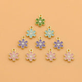 40Pcs Colorful Flowers Charms Pendant for Earrings Jewelry Making