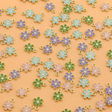 40Pcs Colorful Flowers Charms Pendant for Earrings Jewelry Making