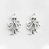 20pcs Tibetan Silver Octopus Charm Pendant DIY Earrings Necklace