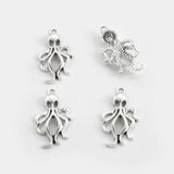 20pcs Tibetan Silver Octopus Charm Pendant DIY Earrings Necklace