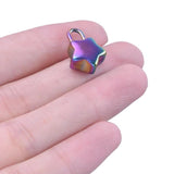 Rainbow Stainless Steel Pentagram Star Lock Pendant