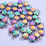 Rainbow Stainless Steel Pentagram Star Lock Pendant