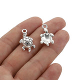 20pcs Small Tortoise Sea Turtle Charm Pendant for DIY Bracelet Keychain
