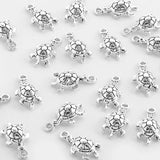 20pcs Small Tortoise Sea Turtle Charm Pendant for DIY Bracelet Keychain