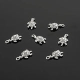 20pcs Small Tortoise Sea Turtle Charm Pendant for DIY Bracelet Keychain