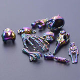 10pcs Mix Rainbow Palm Bird Paw Rake Skeleton Skull Halloween Charms