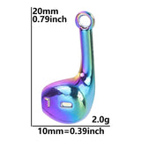 15pcs Rainbow Earphone Charms Alloy Pendant